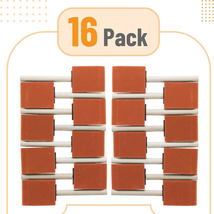 Bates Choice - Wholesale Paint/Wax Brush - Bates- Foam Paint Brushes, 2-Inch, 16 Pack1