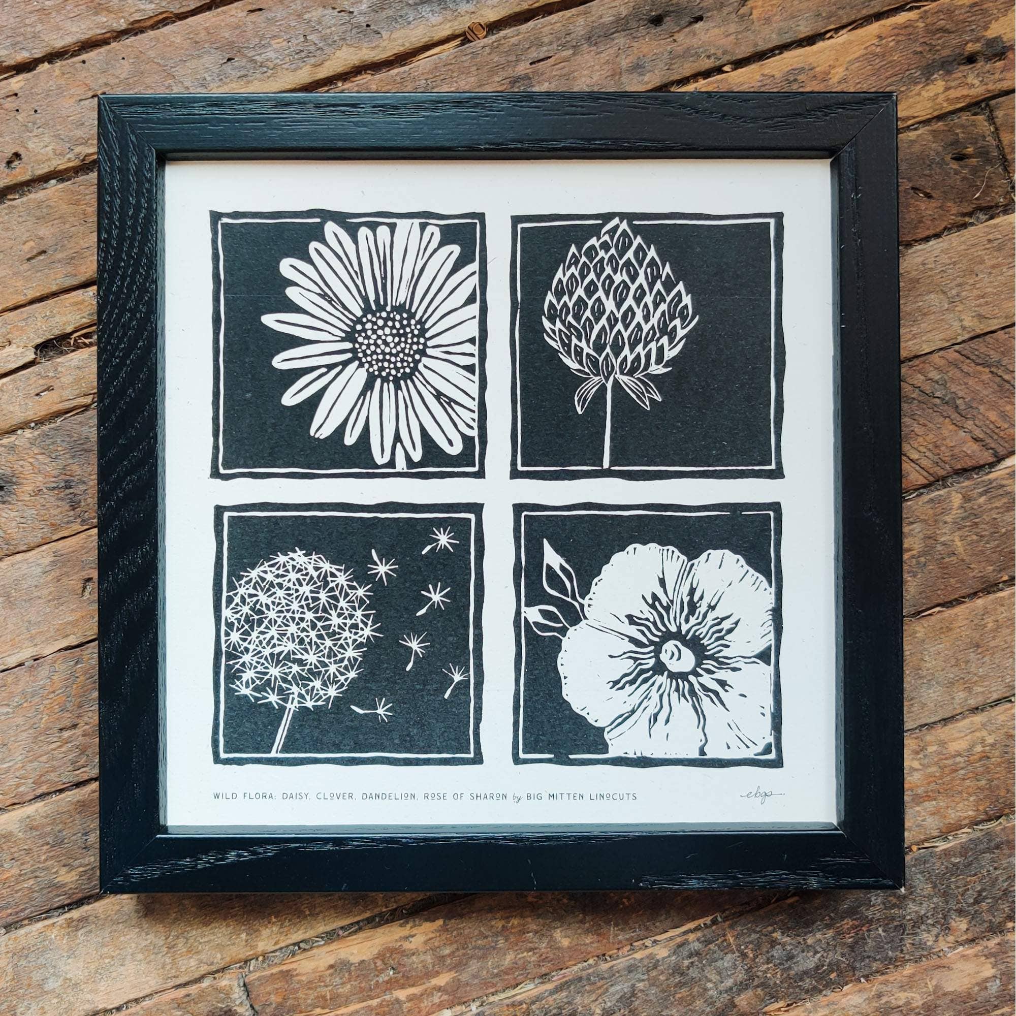 Big Mitten Linocuts - Wholesale Art Print - Wild Flora Linoprint3