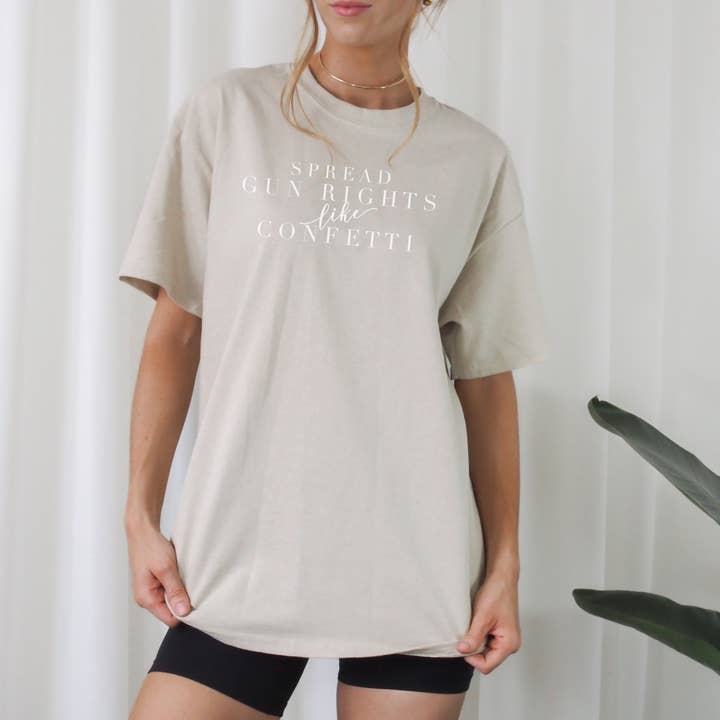 Spread Gun Rights Like Confetti T-Shirt for wholesale by Armed In Style