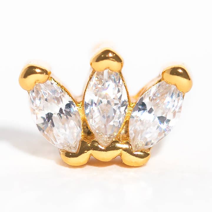 Oro Orecchino con retro piatto Lumi in vendita all'ingrosso su Faire0