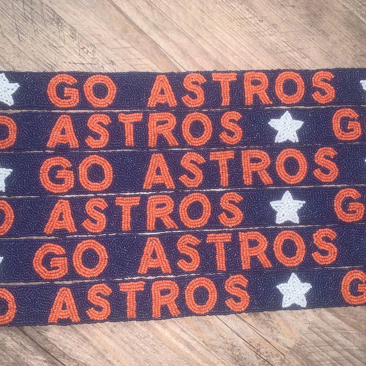 Tatter'd Royals - Wholesale Bag Strap - Women's - Houston Astros Beaded Purse Straps