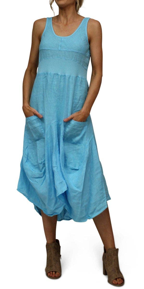 Gigi Moda - Wholesale Dress - Women's - Linen Sleeveless Dress14