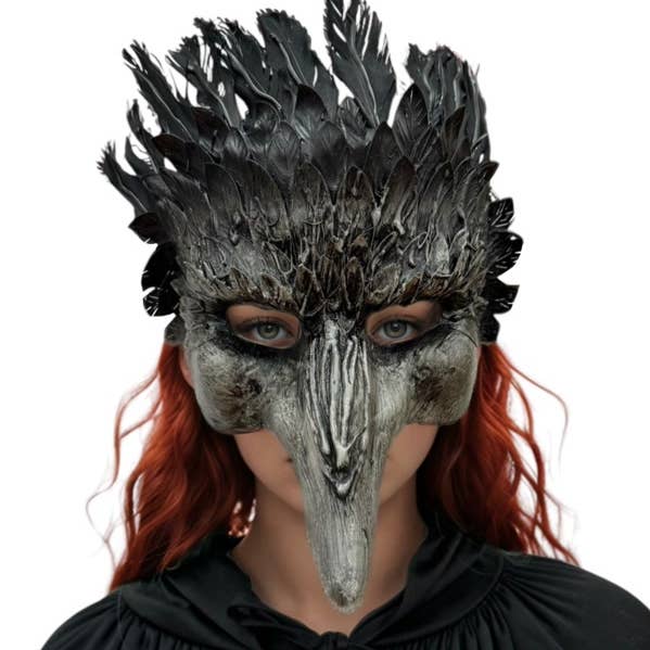 Black Raven Feathered Mask for wholesale by KBW Global Corp.