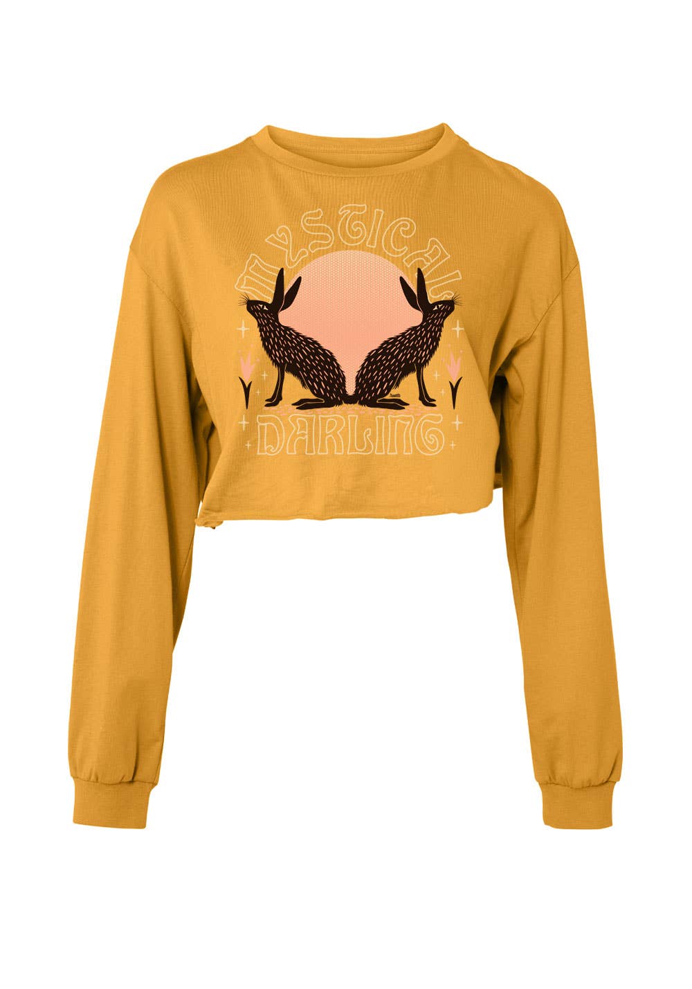 kaeraz - Wholesale Screen Printed T-Shirt - Women's - Mystical Darling Long Sleeve Crop Top0