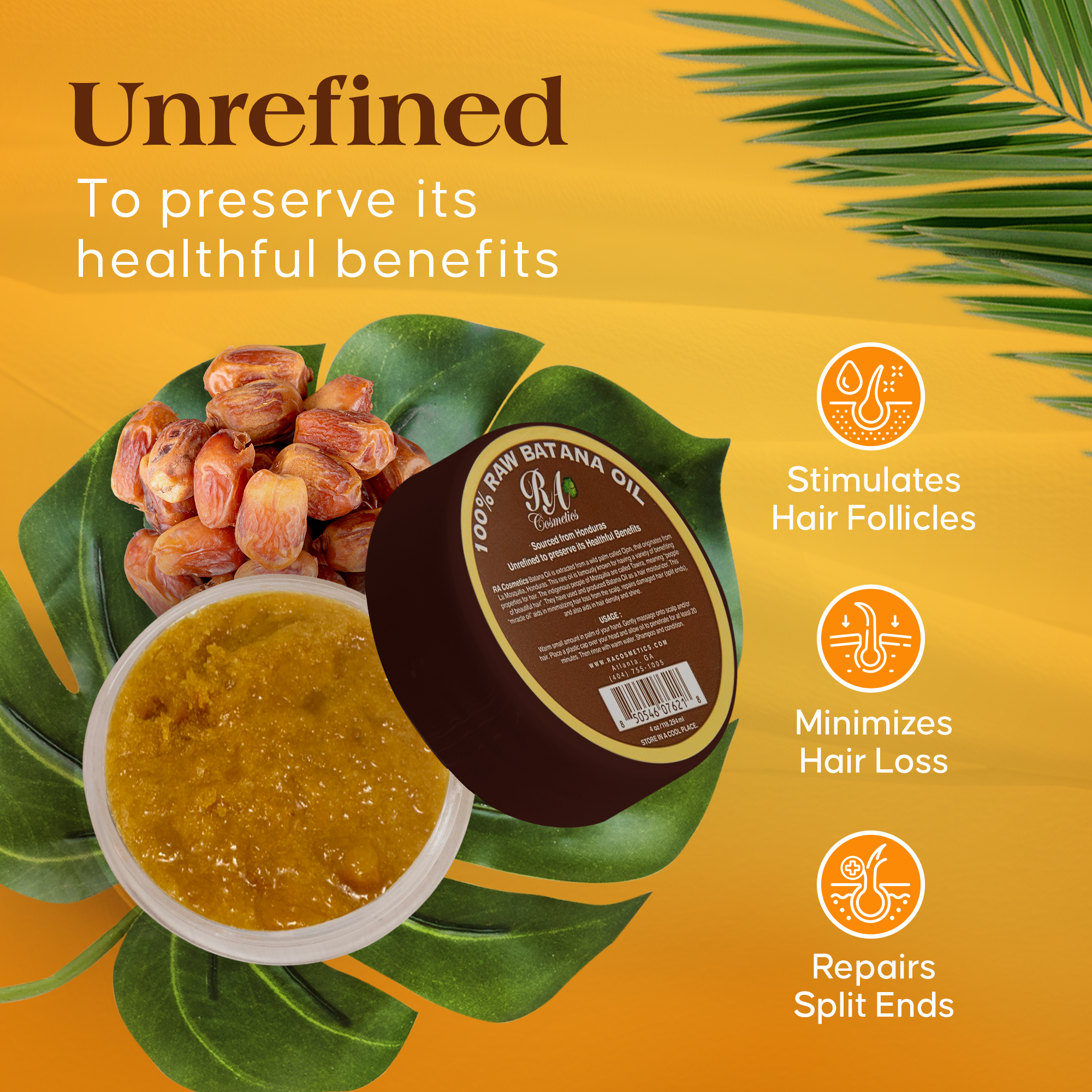 RA Cosmetics - Wholesale Hair Oil - 100% Raw Batana Oil, 4oz - From Honduras10