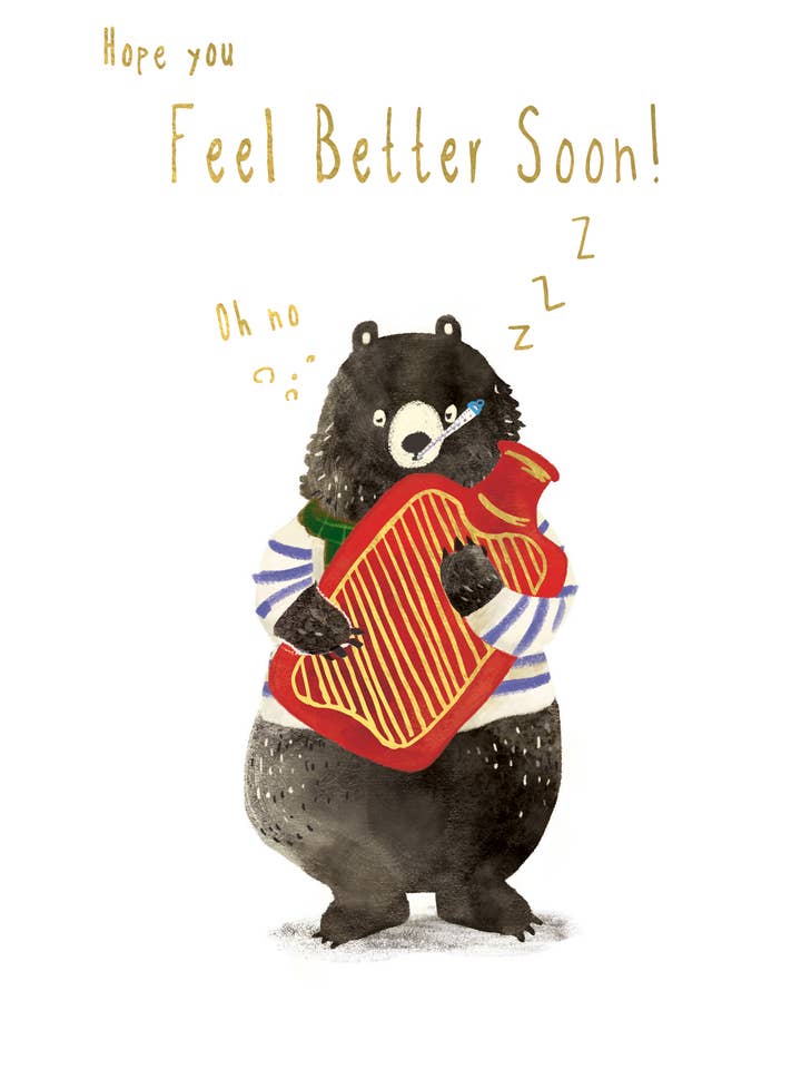 Krya på dig snart björn kramar varmvattenflaska för wholesale av Abacus Cards and Clare Maddicott Publications