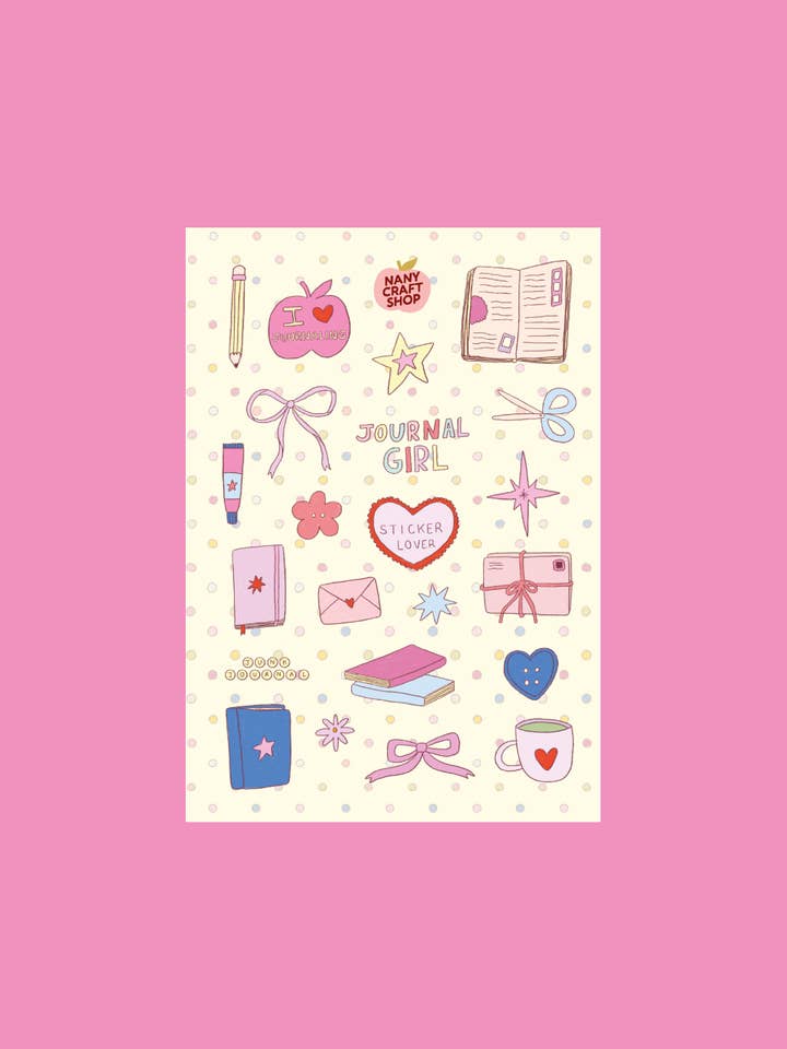 Crafty Girl A5 Sticker Sheet ✂️ for wholesale by Nany Craft Shop