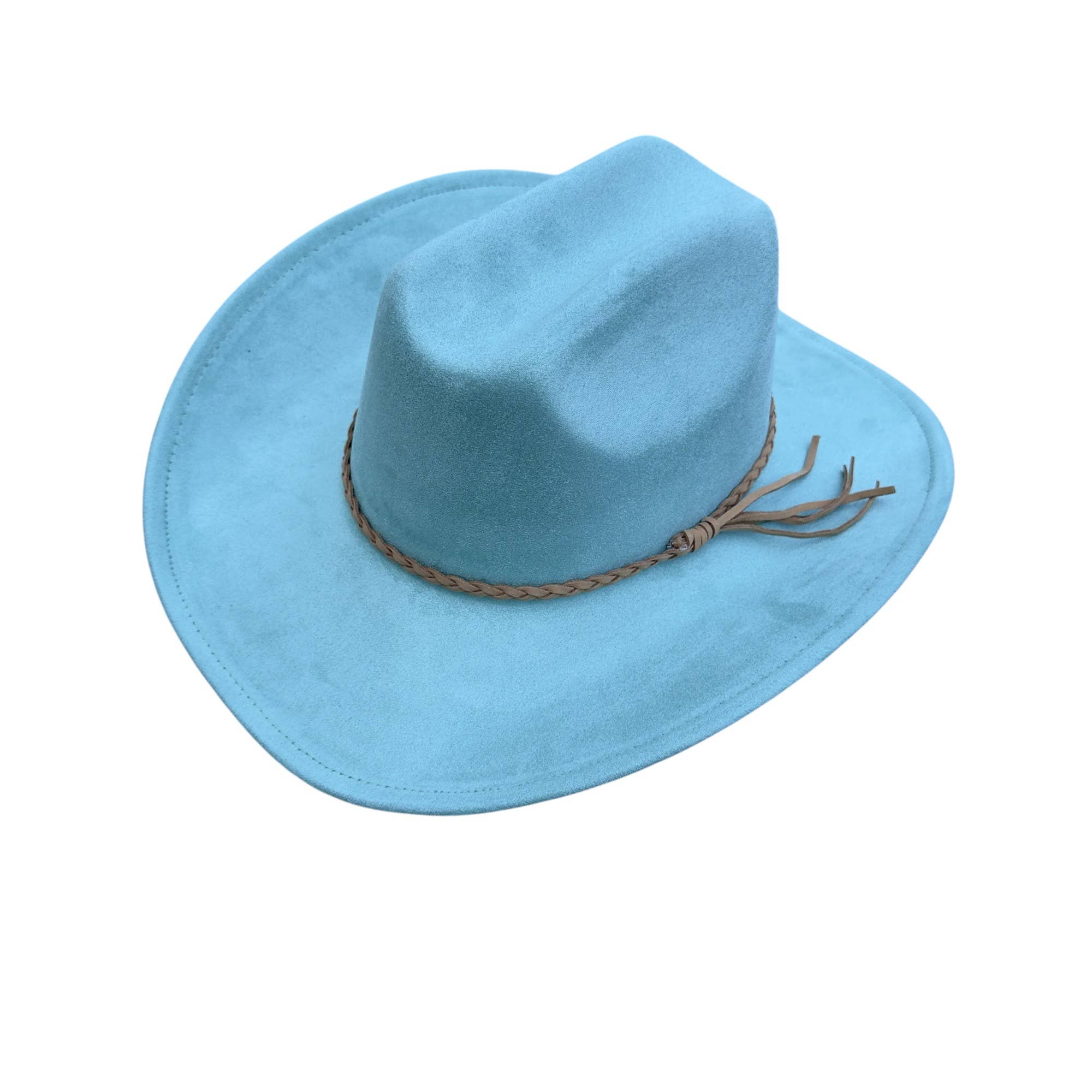 Portia Hat - Venta al por mayor Sombrero cowboy - Mujer - Sombrero de vaquero estilo ganadero de ante vegano con banda de ante11