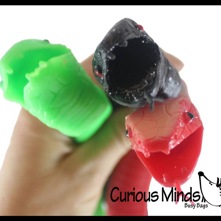 Curious Minds Toys - Wholesale Fidget Toy - Kids - 1- 15.5" Stretchy Snakes Crushed Bead Filled- Reptile3