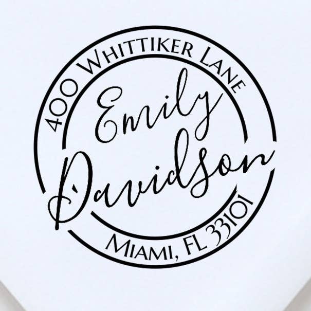 Return Address Self Inking Stamp | Emily Davidson for wholesale by Etchey