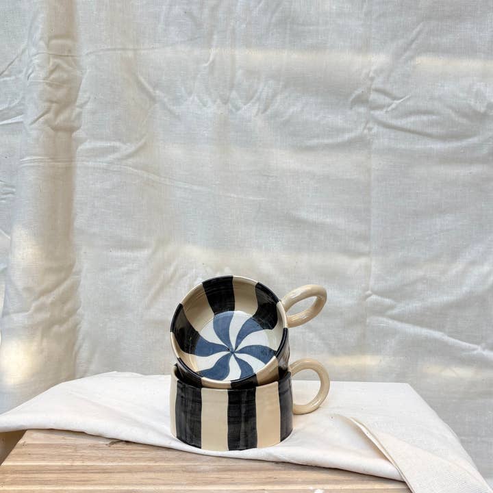 Striped Mug for wholesale by L'Atelier de Brume