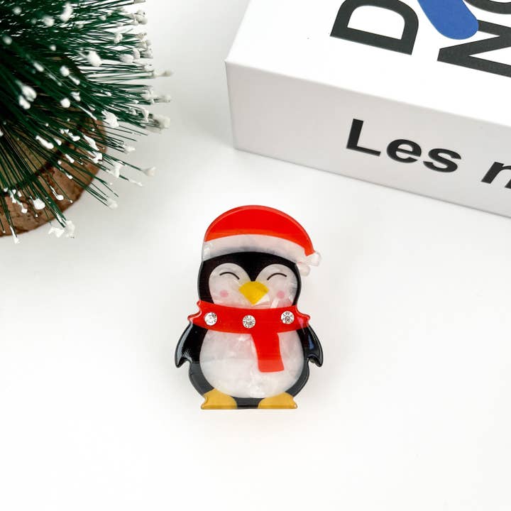 TheDivaSoap - Wholesale Hair Clip - Women's - Rhinestone Christmas Hair Clip, Santa Claus Claw Clip