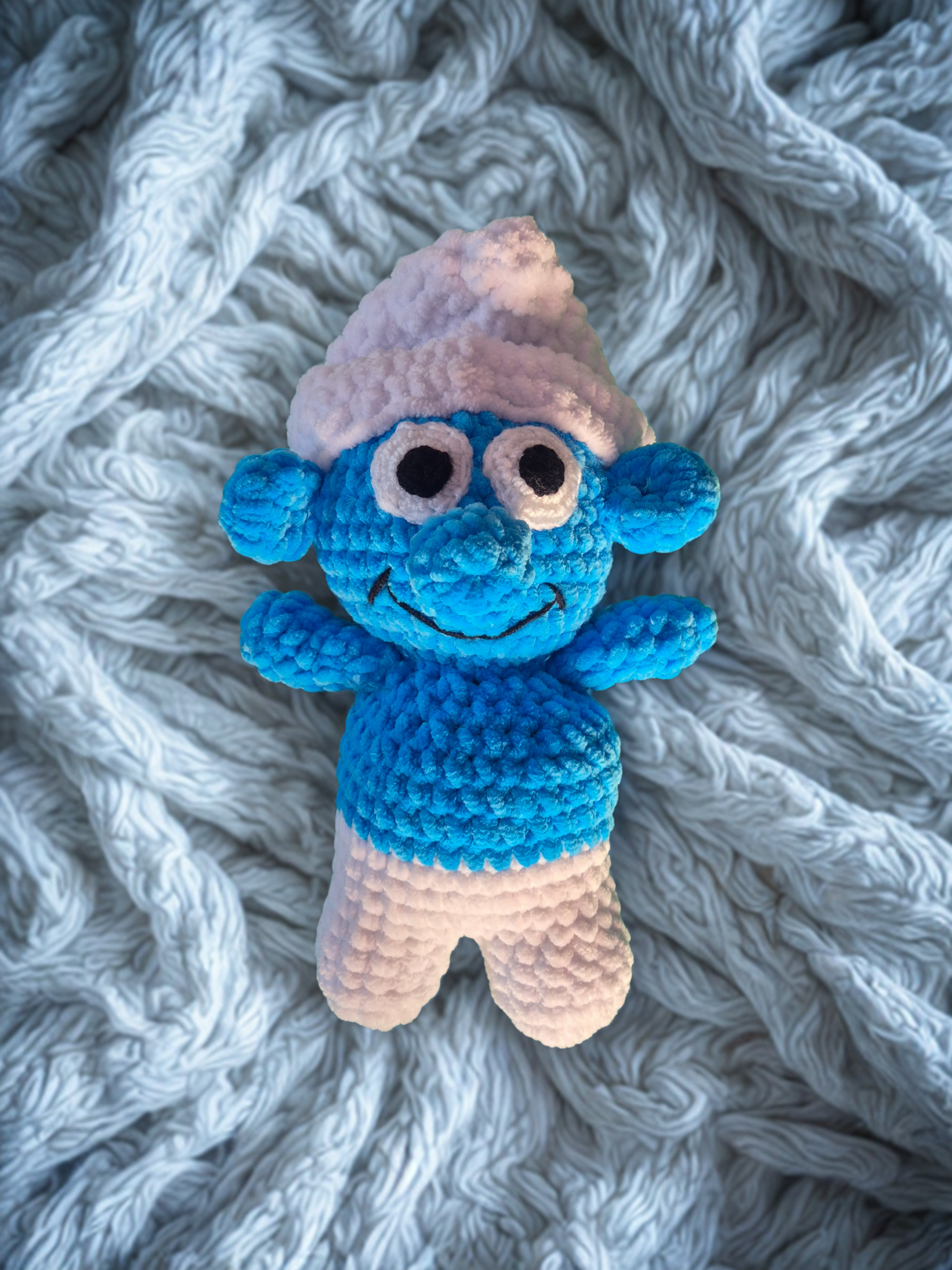 despinacrafting - Wholesale Stuffed/Plush Toy - Kids & Baby - Velvet Crochet Smurf Plush | Handmade | 25 cm0