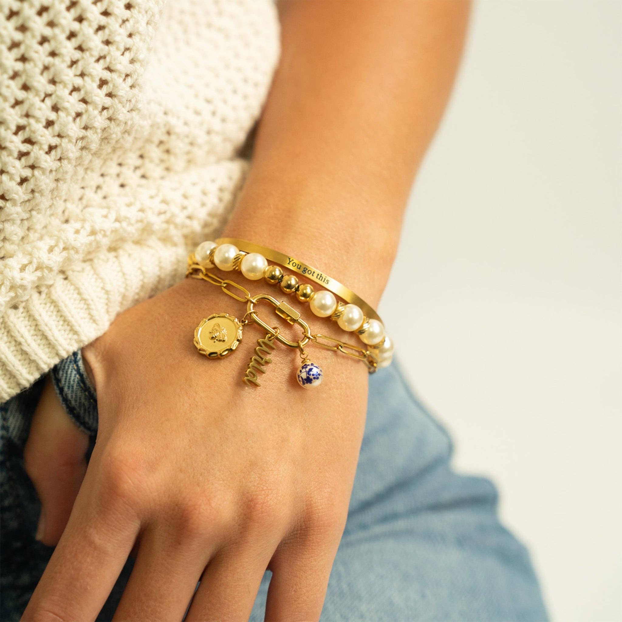 WJW - Wholesale Individual Charm/Pendant - 18K Gold PVD Stainless Steel Butterfly Pendant / PDL02976