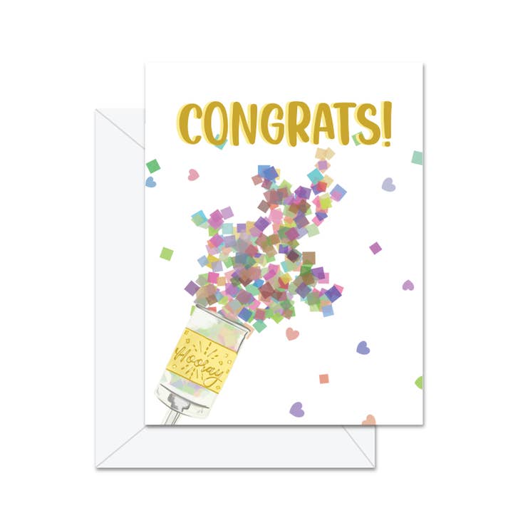 Congrats! (Confetti Popper) - Greeting Card for wholesale by Jaybee Design