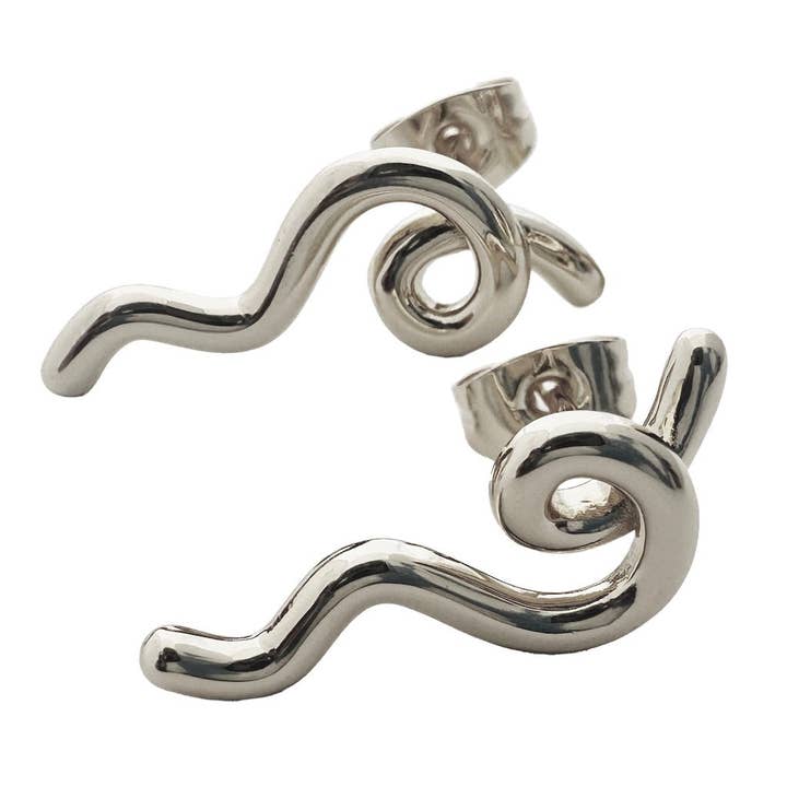 Honeycat Jewelry - Wholesale Stud/Post Earrings - Squiggle Earrings5