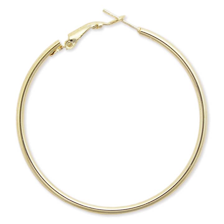 50mm Gold Metal Hoop Earring for wholesale by ZAD