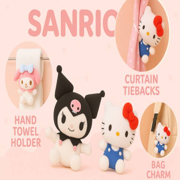 7" Sanrio Plush Tiebacks for wholesale by Shinjidai