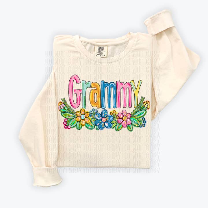 Grammy Floral DTF-overførsel for engroshandel hos K and M Designs