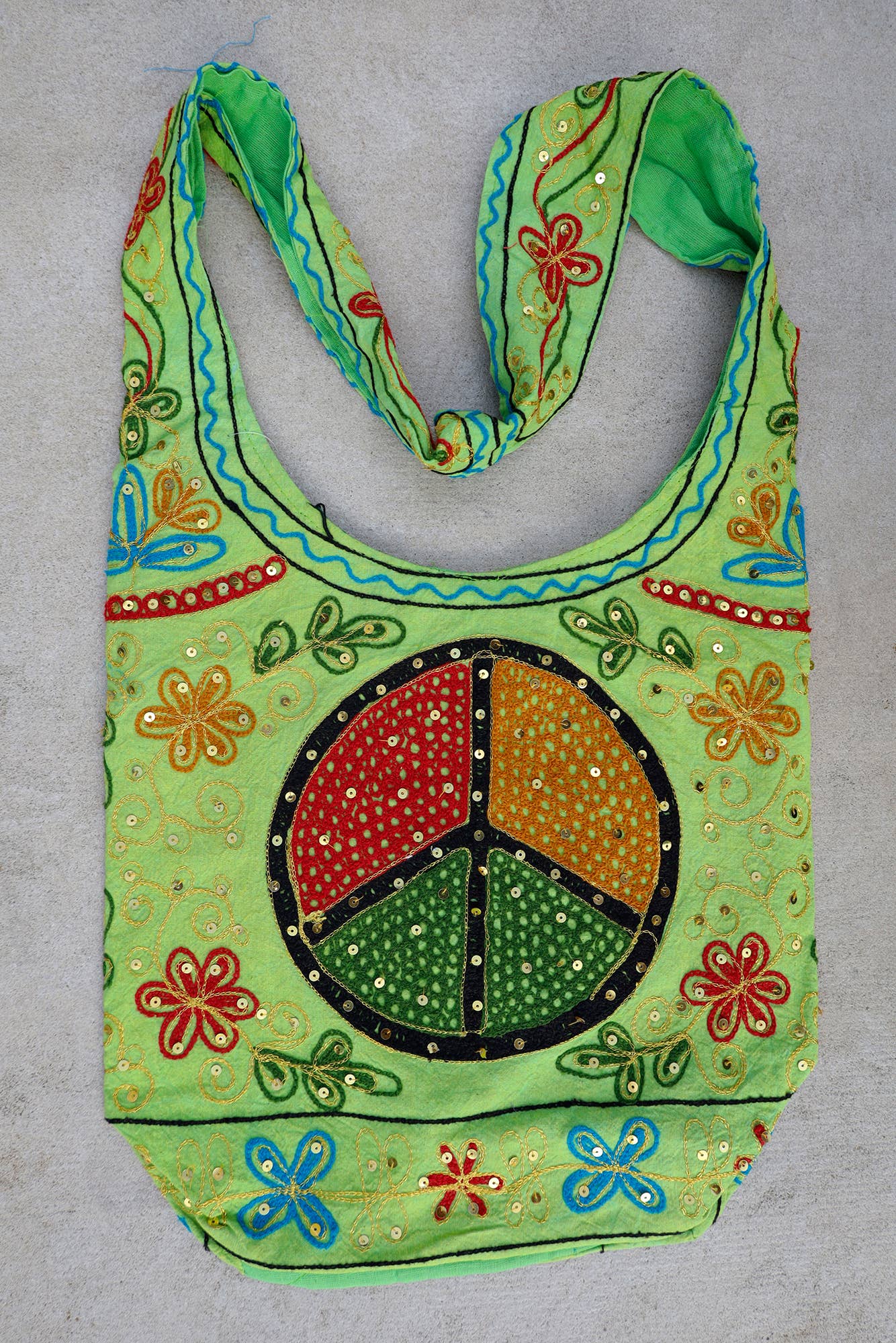 Lungta Imports - Wholesale Crossbody Bag - Women's - Peace Patch Bohemian Hippie Sling Crossbody Bag7