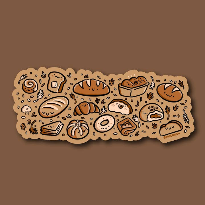 Breads Vinyl Sticker for wholesale by Shop Emily M
