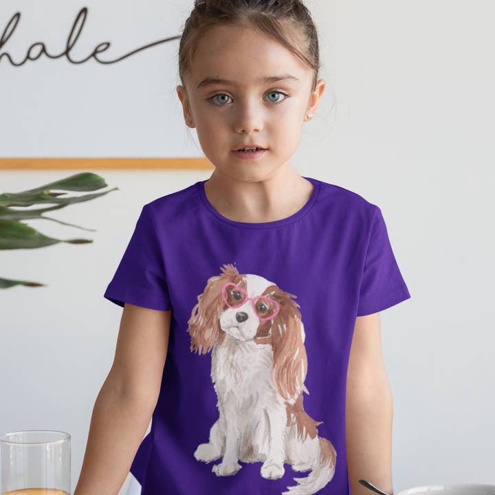 Pink N Paw - Wholesale Screen Printed T-Shirt - Kids - Cavalier Lover - Cute Kids Shirt1