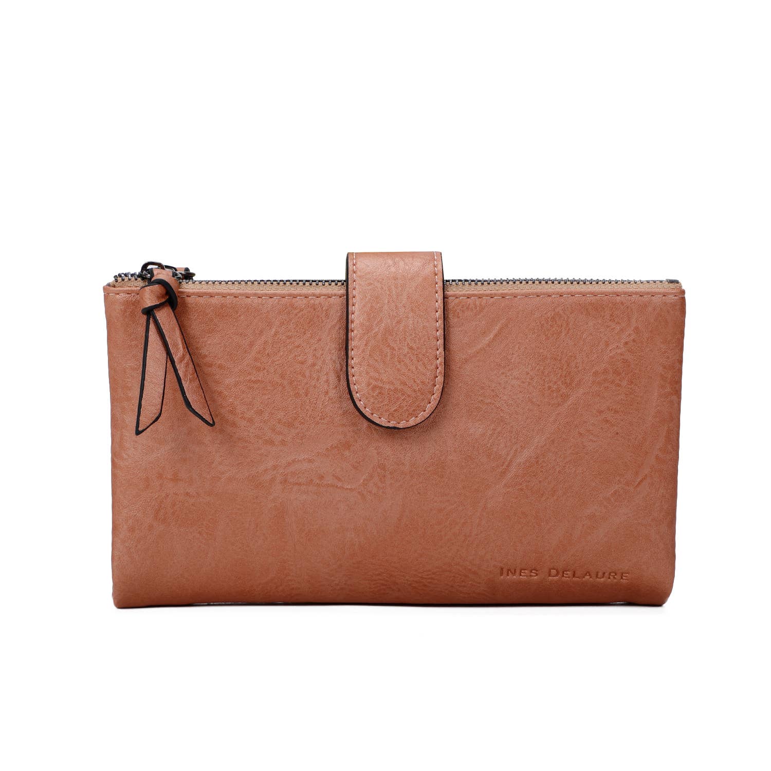 INES DELAURE – Großhandel Brieftasche – Damen – Geldbörse und Scheckbuchhalter aus weichem, mattem Material5