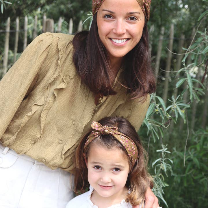 Maho - Wholesale Fashion Headband - Women's - Isa flowers Olive5