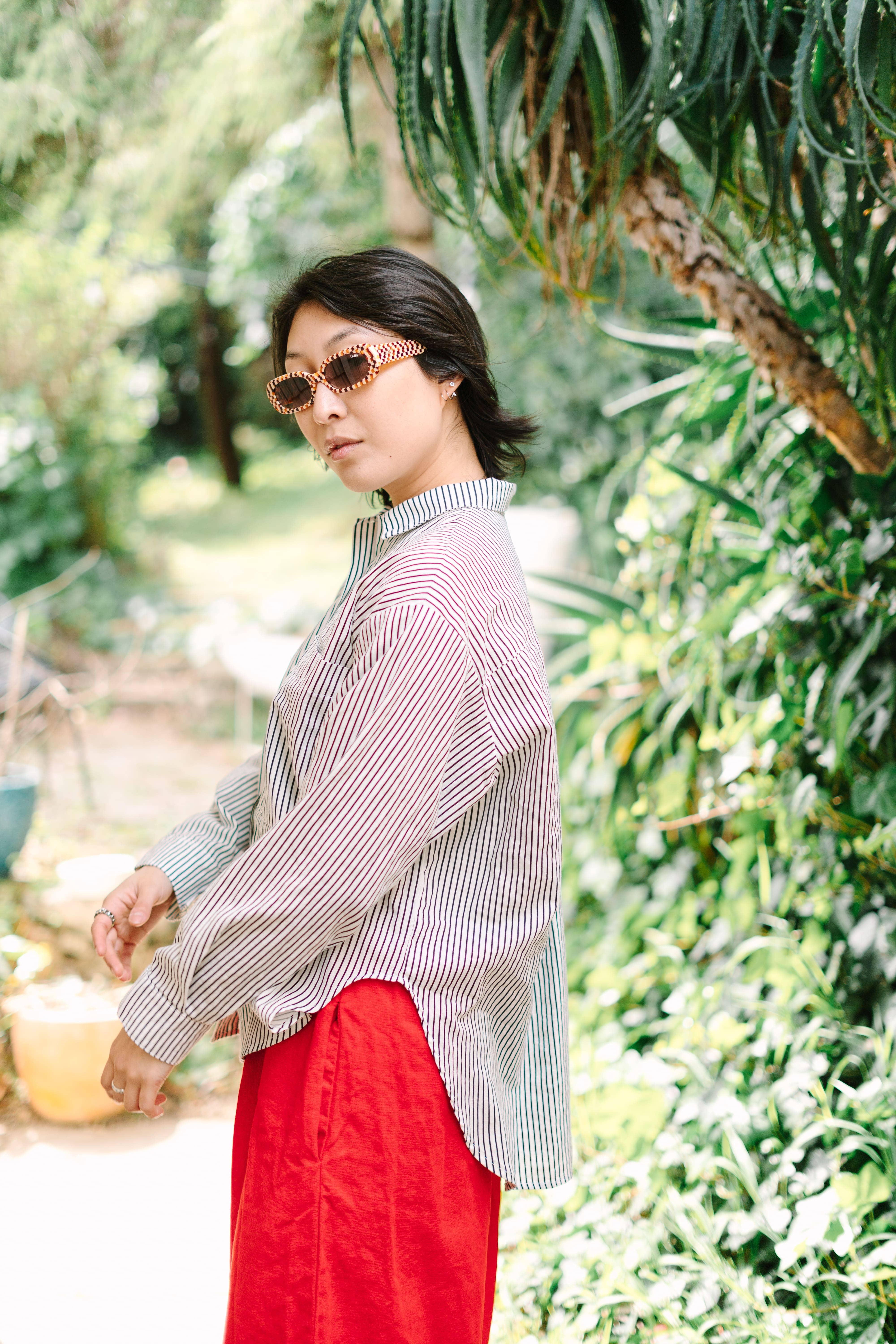 Nettle Studios - Wholesale Button Down Shirt - Unisex - Size Inclusive Plus Size Long Sleeve Button Up Striped Linen18