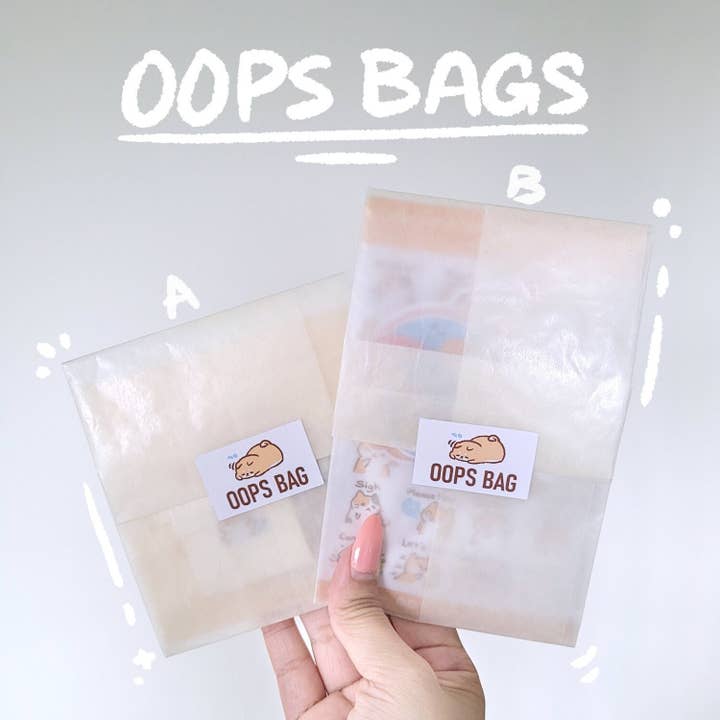 Oops Mystery Grab Bag Cute Stickers + Art Print | Discounted Stationery for wholesale by jChan Designer