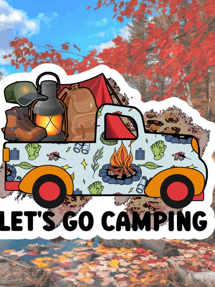 Adesivi Hydroflask per campeggio, natura, natura selvaggia, impermeabili per la vendita all'ingrosso da parte di Crazilyhumbledesigns