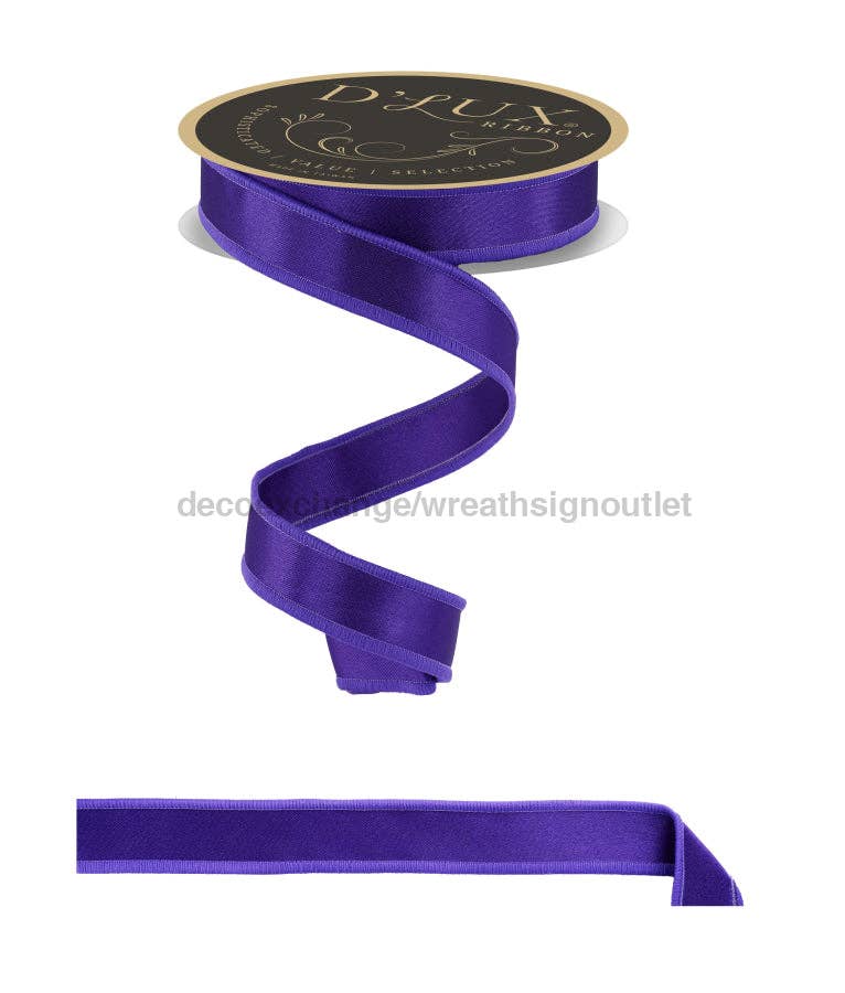 DecoExchange - Wholesale Ribbon - Gift Wrapping - 7/8"X10Yd Satin Fused Purple LX400423