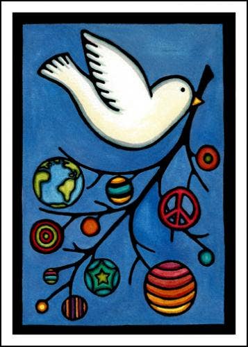 Sarah Angst Art - Wholesale Season's Greetings Card - Greeting Card Holiday Dove3