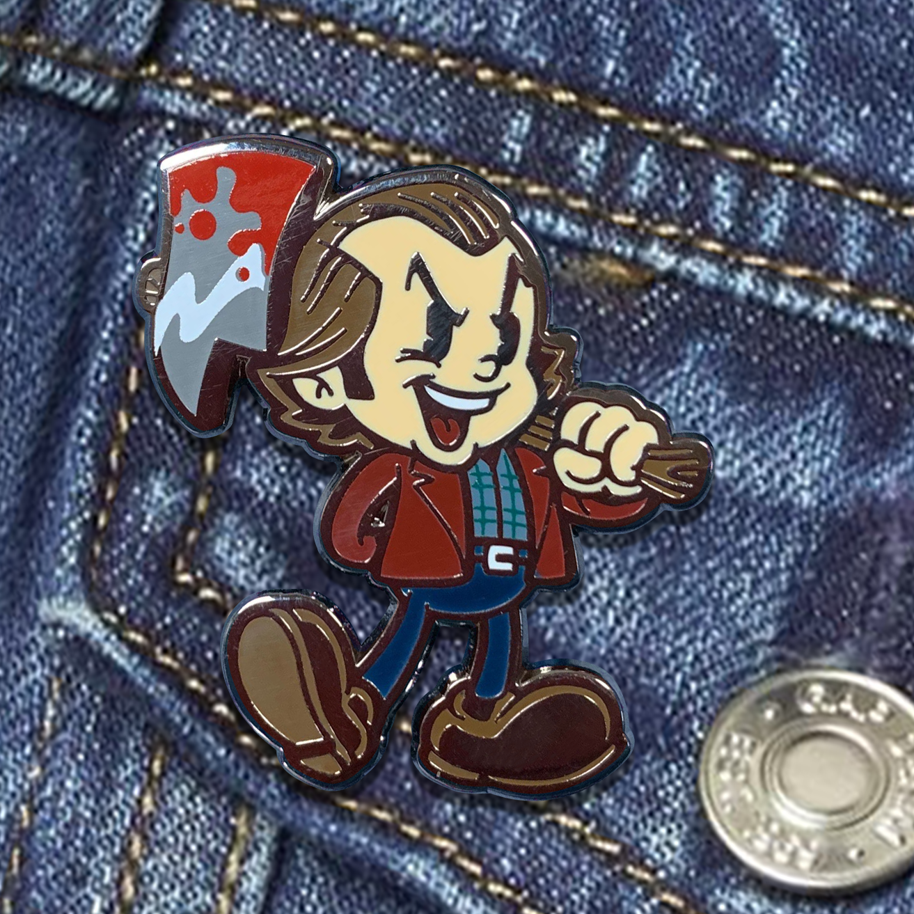 Harebrained! - Wholesale Lapel Pin/Button - Vintage Redrum Enamel Pin 1