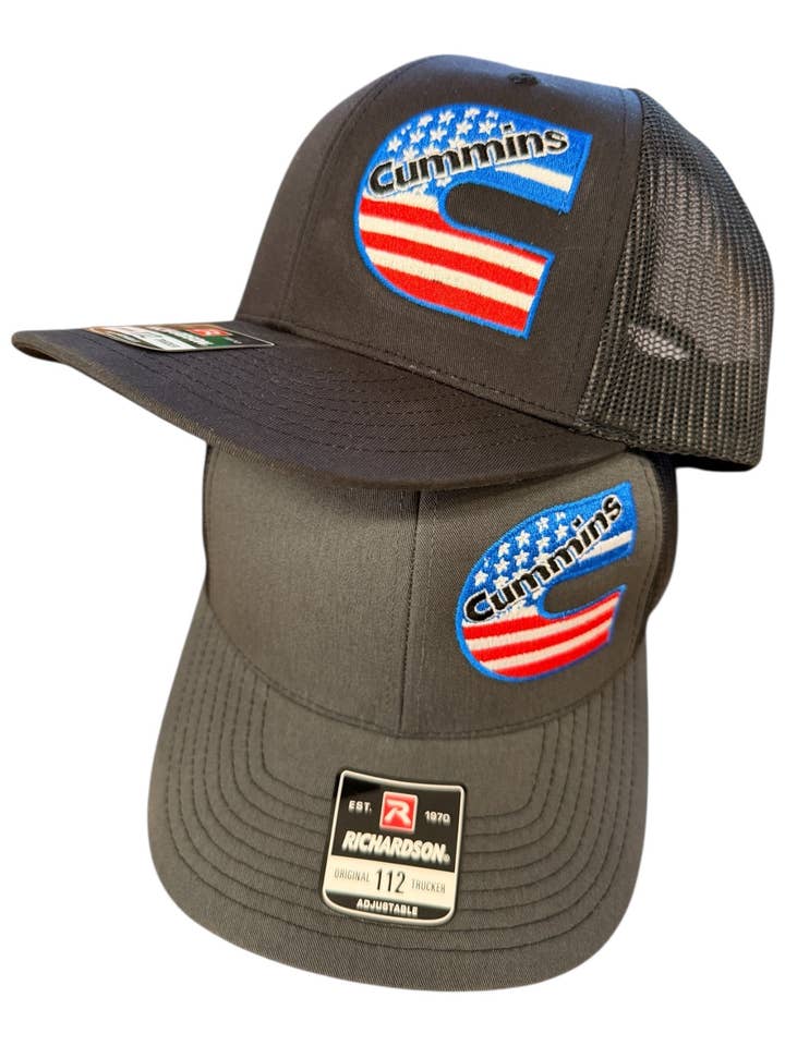 Cummins America Side-Logo Trucker Hat – Premium Richardson 112 for wholesale by Battle Born Clothing and Print