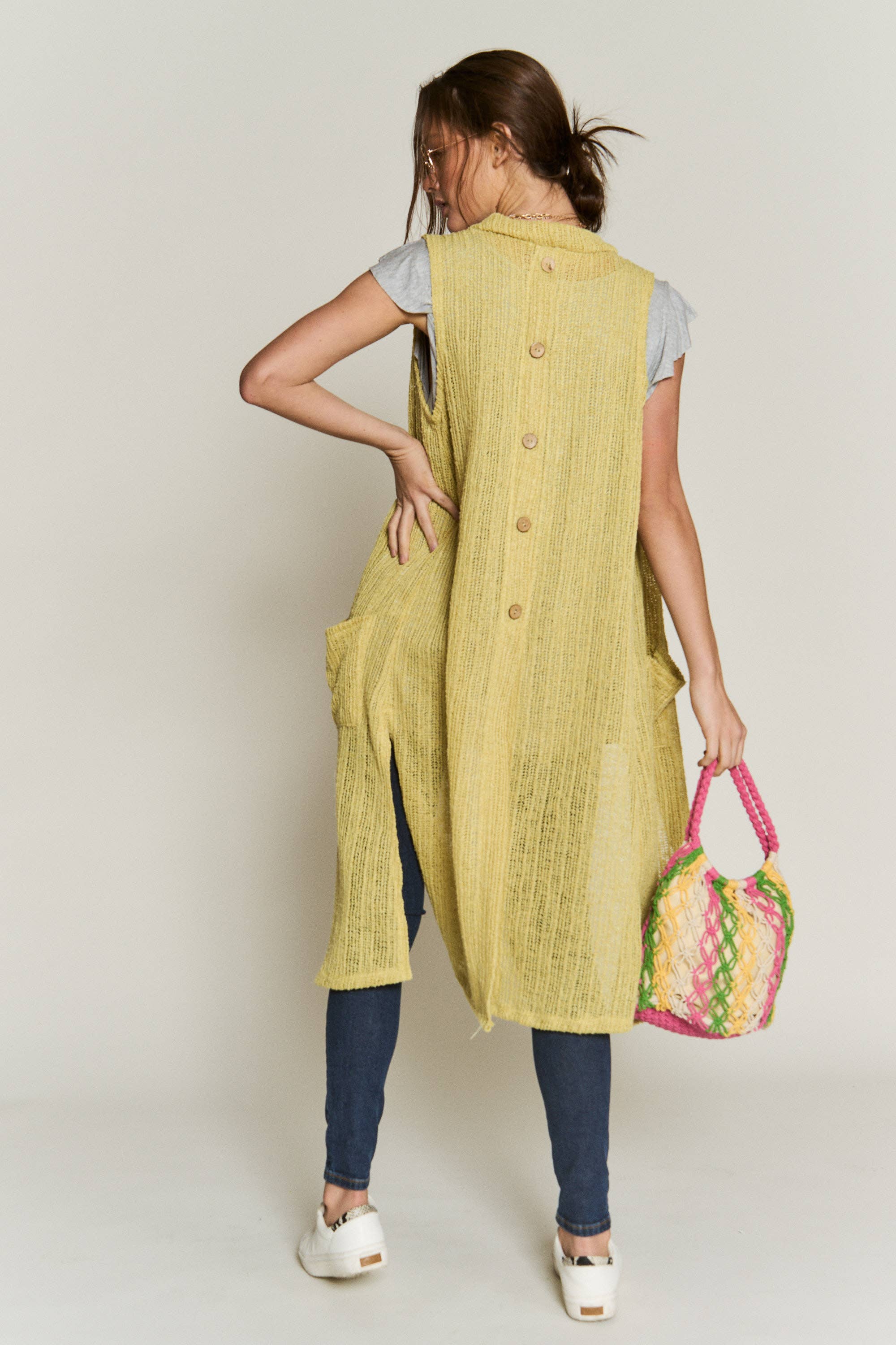 JADE BY JANE - Wholesale Cardigan - Dames - PLUS SIZE Gebreid sweatervest zonder mouwen110