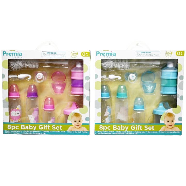 8pc PREMIA BABY FEEDING GIFT SET 2-ASST COLORS, VENDOR #R... for wholesale by GreatBuy.com