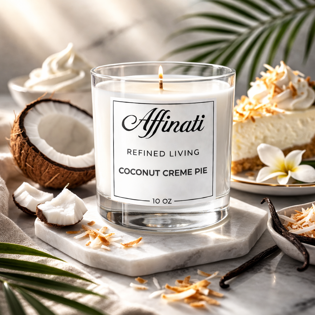 Affinati - Wholesale Jar/Filled Candle - Coconut Creme Pie Original Candle1