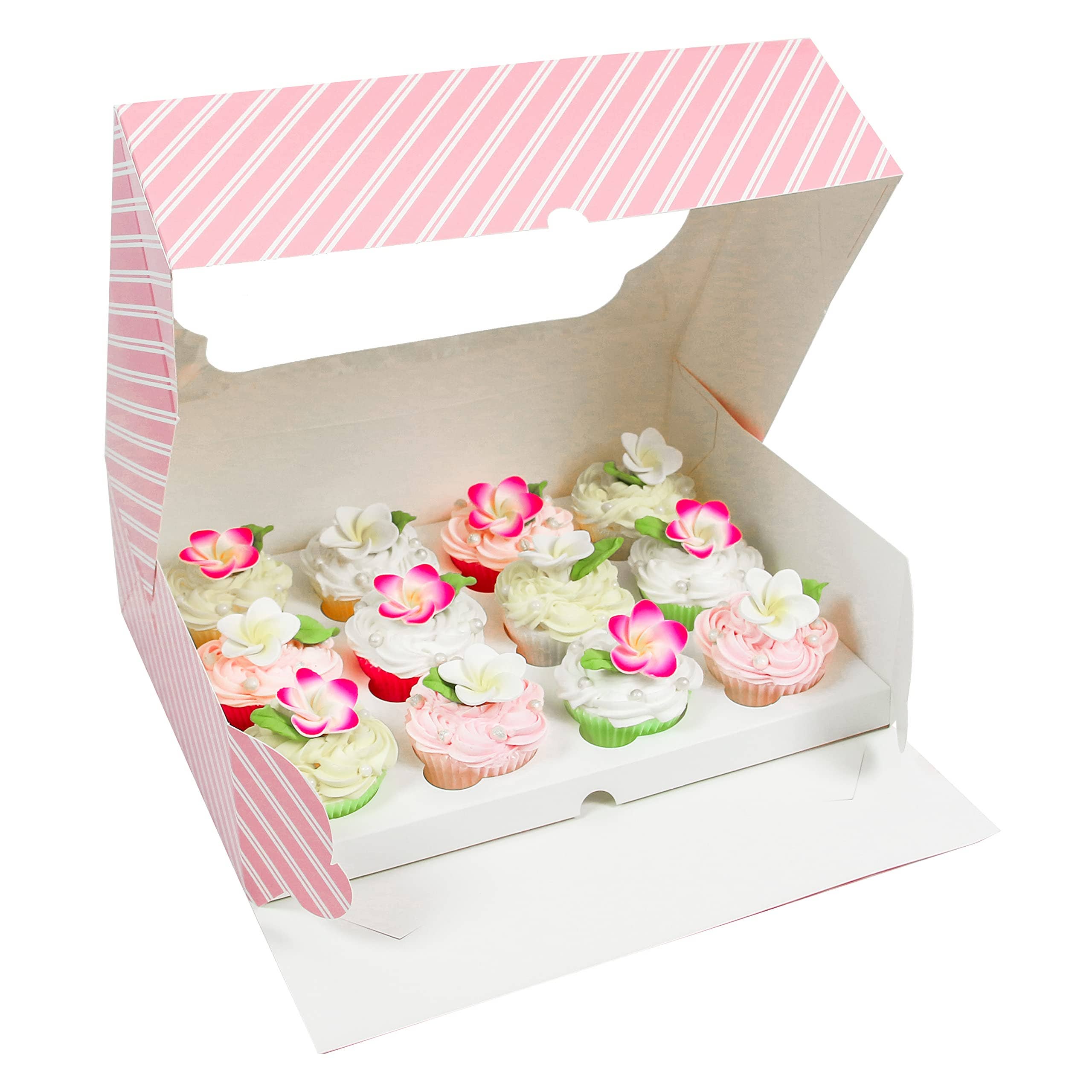 Global Sugar Art - Wholesale Cake Decorating Kit - Global Sugar Art Quarter Sheet Cake & Cupcake Box with Window and Cupcake Insert, Auto-Popup, 14 x 10 x 4 Inches, 5 Count11