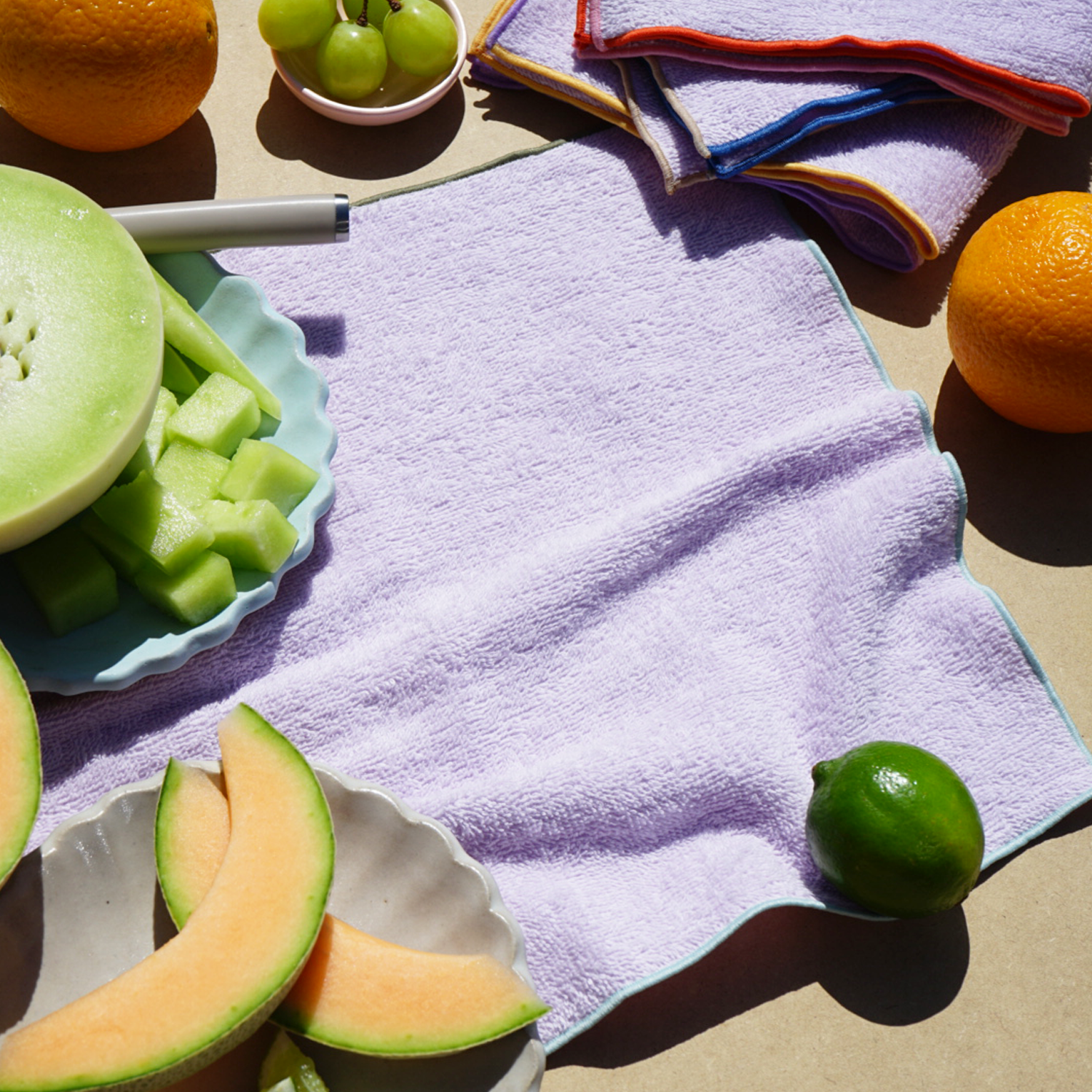 ATELIER SAUCIER - Wholesale Theedoek - Regenboog Pop Franse Badstof Theedoeken | Set van 41