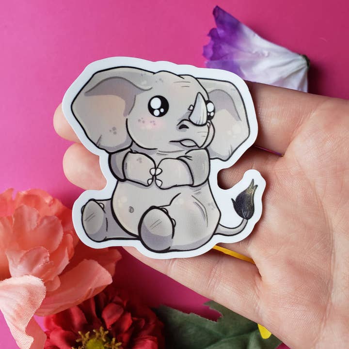 Meg's Mashables – wholesale Sticker – Elephino Sticker (elephant + rhino)2