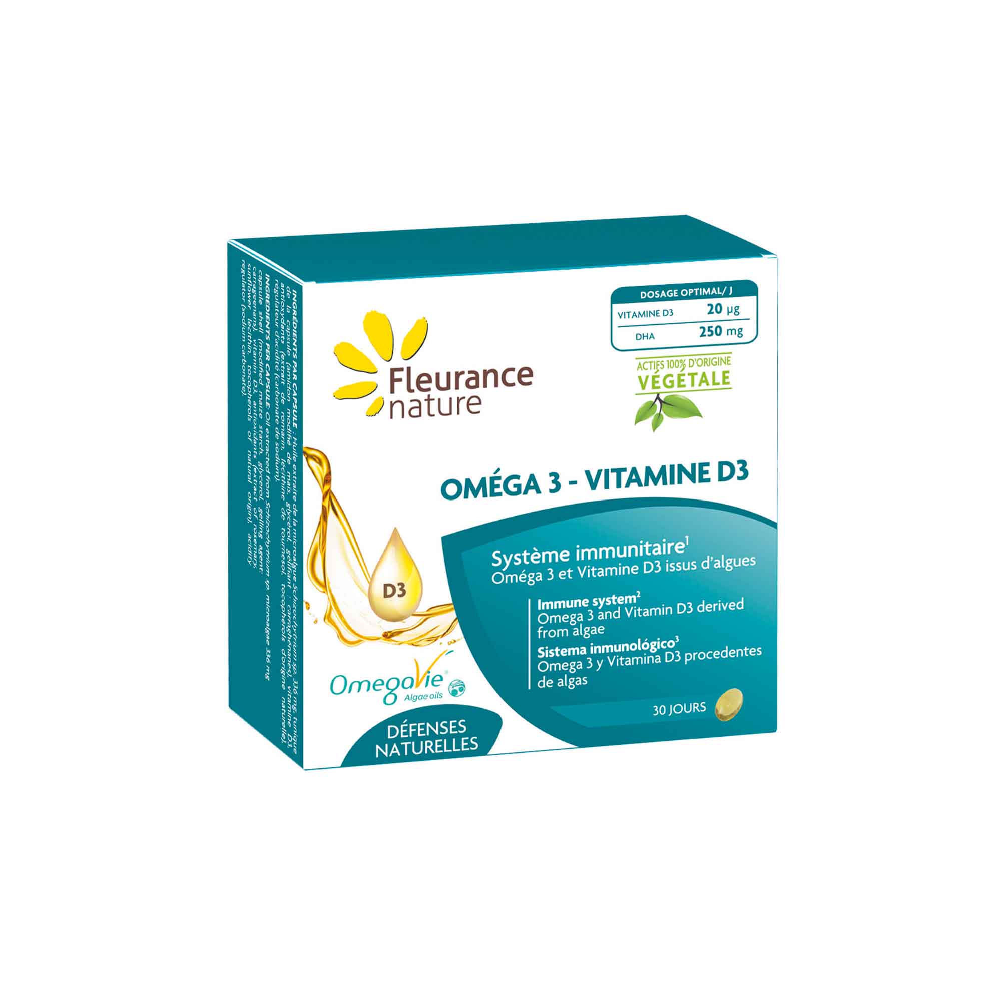 Fleurance Nature - Wholesale Oral Supplement/Vitamin - OMEGA 3 - VITAMIN D3