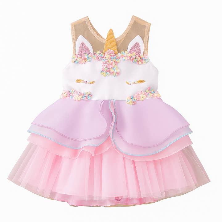 Roze Eenhoorn Prinses Tutu Meisjesjurk voor wholesale door Fennco Styles