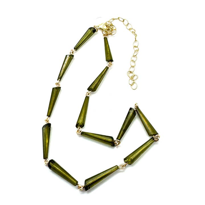 Leetie Lovendale - Wholesale Beaded/Pearl Necklace - Tapered Prism Amelia Necklace