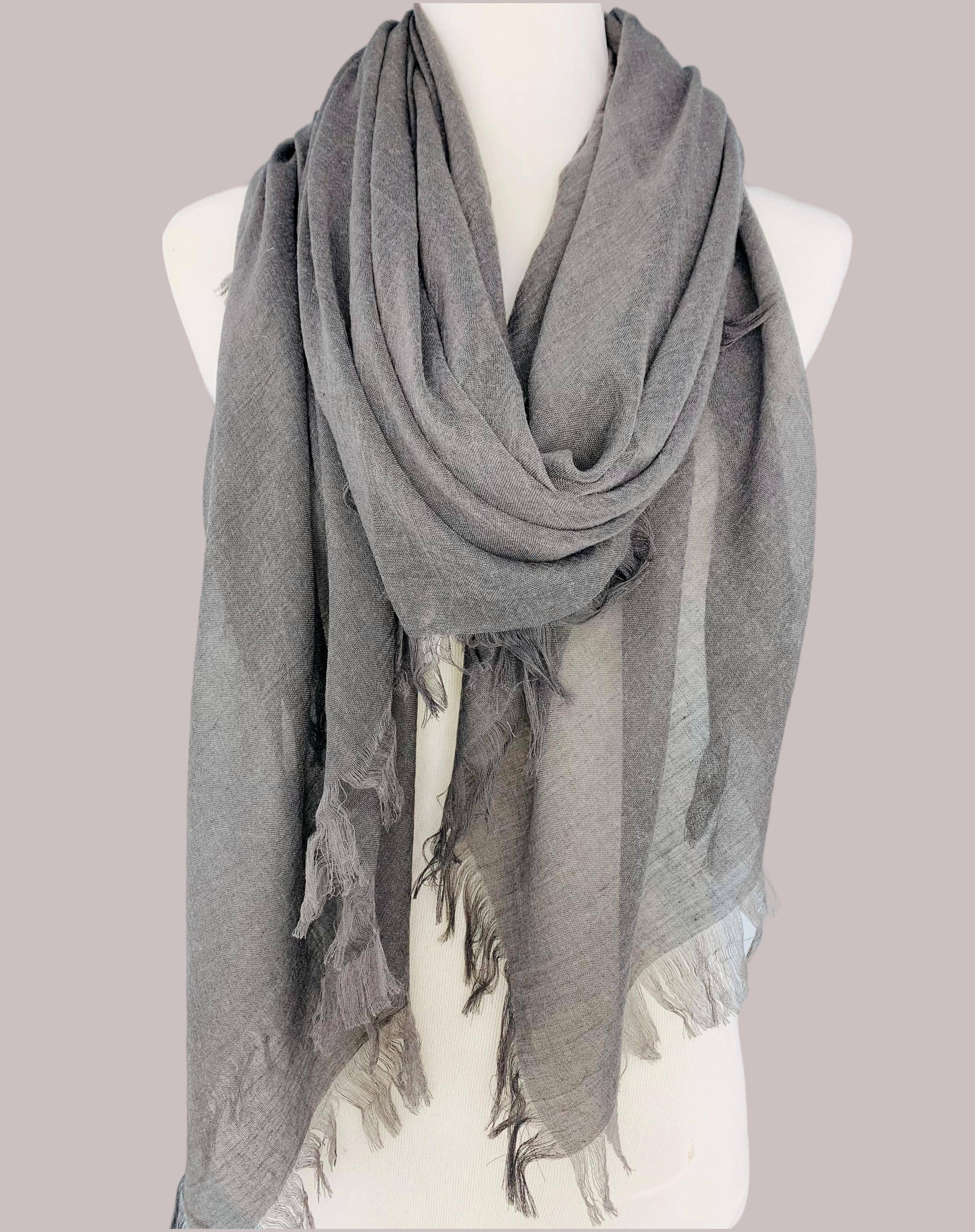 JC Sunny Fashion - Wholesale Scarf - Women's - JC021022 10 Colors-Soft As Cashmere Oversized Solid Frayed Scarf11