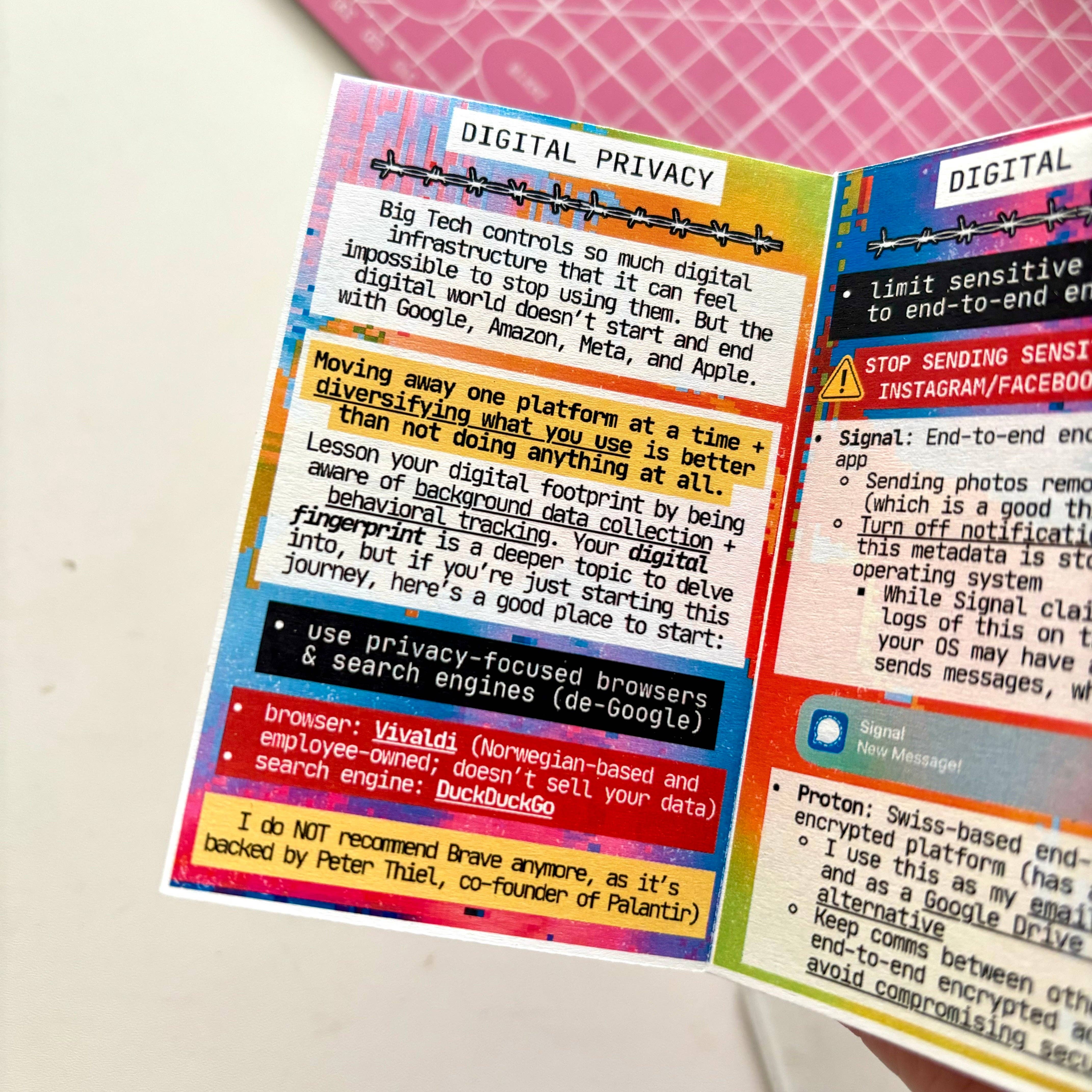 Mestiza Makes - Wholesale Book - Adult - No to Surveillance Zine (Big Tech #2)3