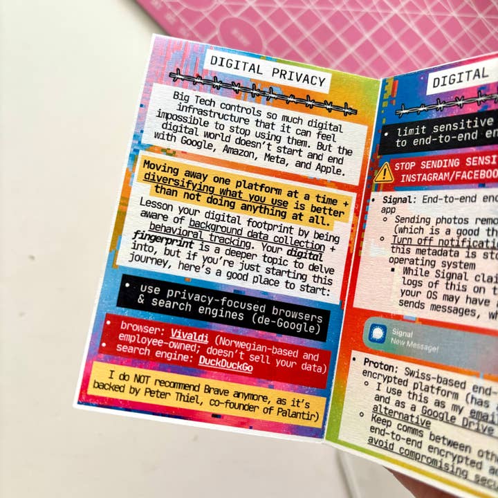 Mestiza Makes - Wholesale Book - Adult - No to Surveillance Zine (Big Tech #2)3