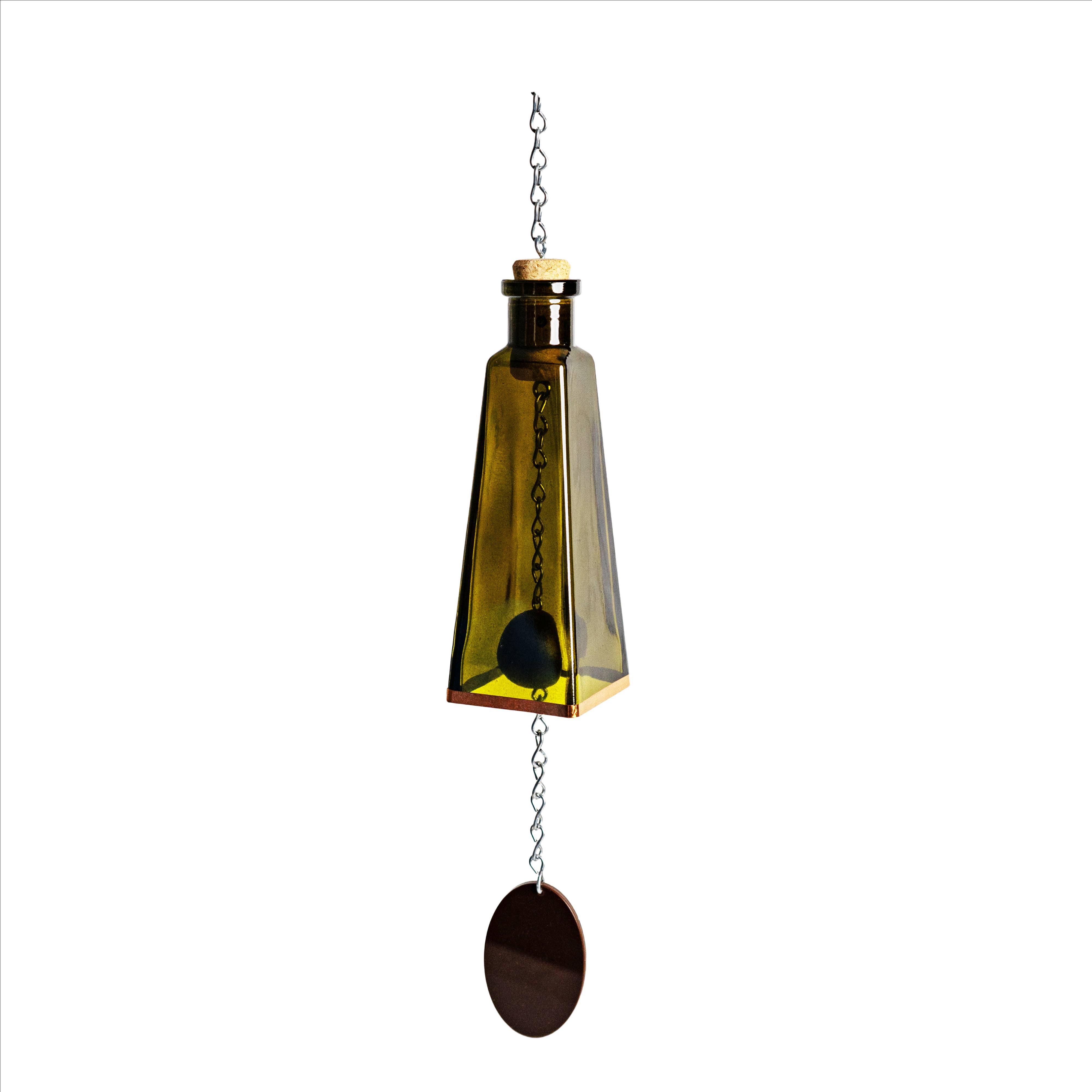Blue Ridge Mountain Gifts - Wholesale Wind Chime - Glass Wind Chimes Made From Pyramid Shaped Bottles3