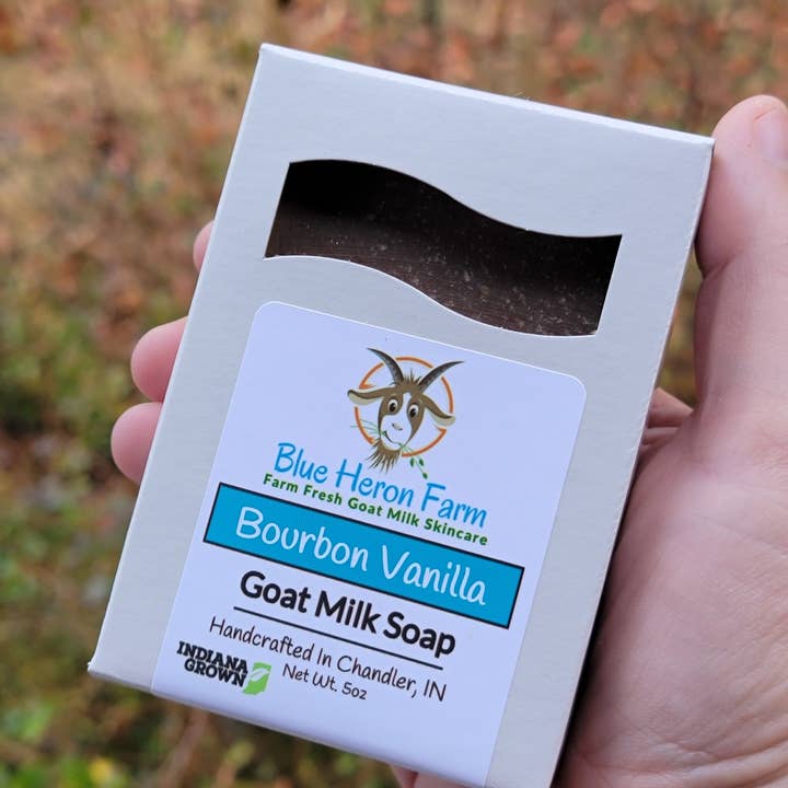 Bourbon Vanilla Goat Milk Soap for wholesale by Blue Heron Farm