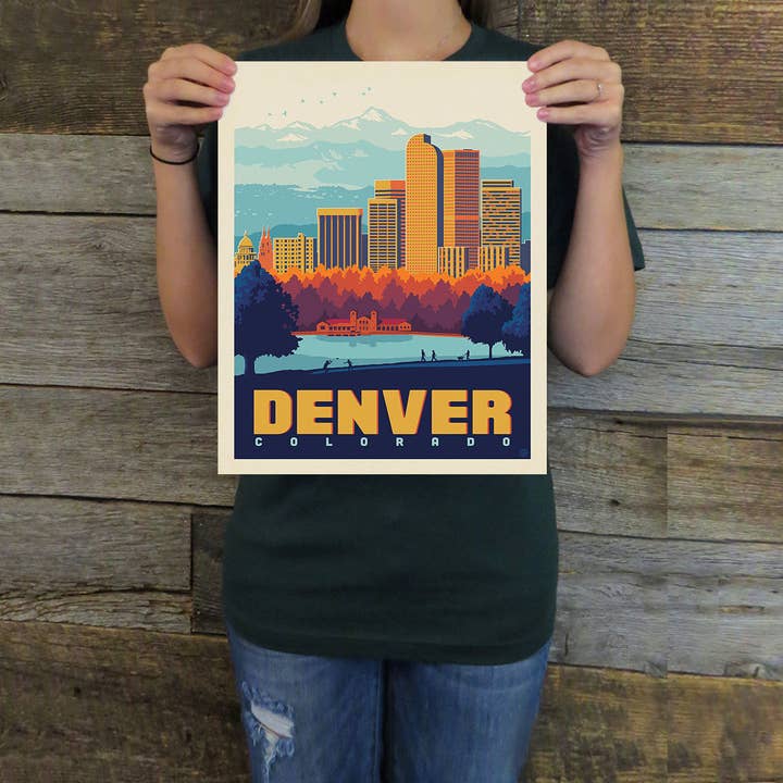 Impression artistique de Denver : City Park (American Travel) pour la vente par Anderson Design Group
